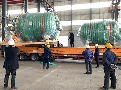 미국 고객사로 수출된 20,000 유리 라이닝 반응기 (하프 코일 재킷 포함)