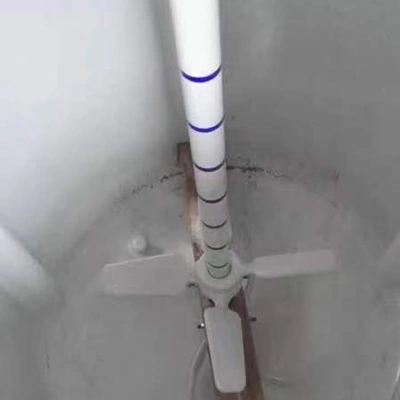 저울 눈금 포함 유리라이닝 분리형 교반기 (백색 에나멜 코팅)